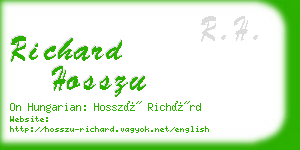 richard hosszu business card